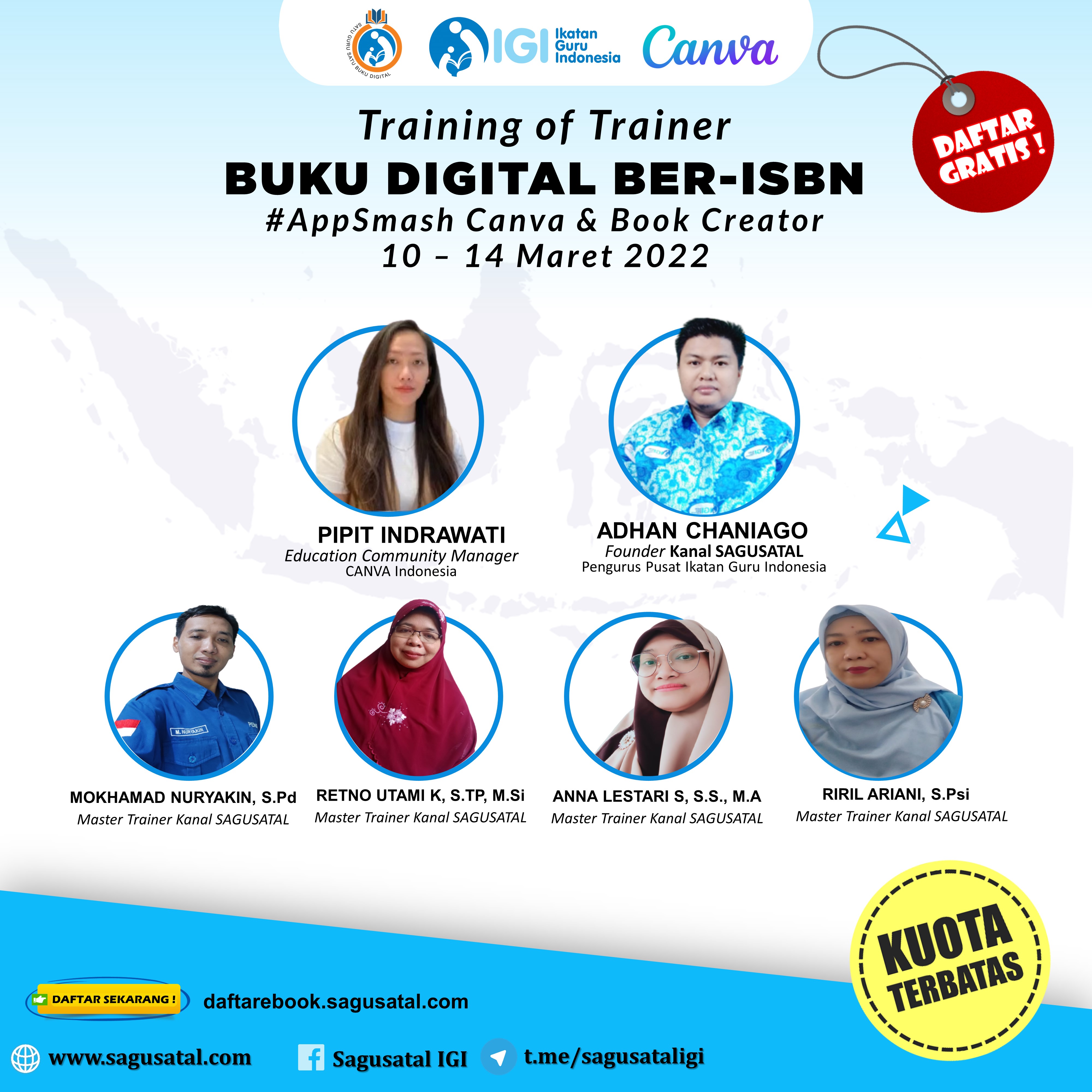 Training of Trainer Buku Digital Interaktif ber-ISBN - SAGUSATAL